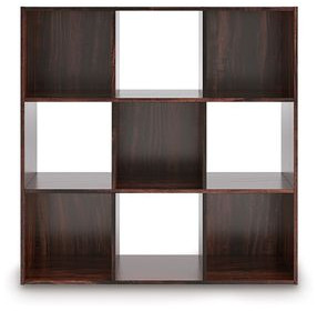 Glosmount Cherry and Light Brown Nine Cube Organizer