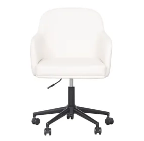 Sydney Cream Upholstered Swivel Desk Chair