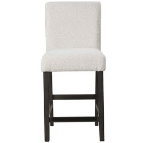 High Line White Upholstered Counter Height Chair Set of 2