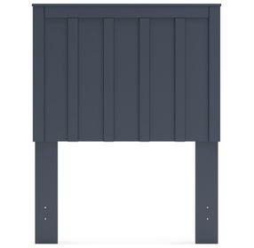 Simmenfort Matte Navy Blue Twin Panel Headboard