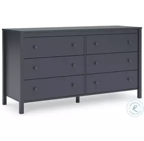 Simmenfort Navy Blue 6 Drawer Dresser