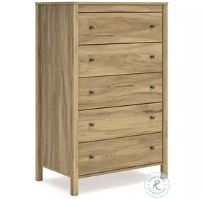 Bermacy Light Brown Five Drawer Chest