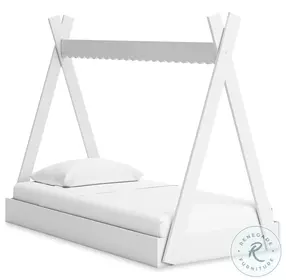 Hallityn White Twin Tent Bed in A Box