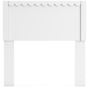 Hallityn Matte White Twin Panel Headboard