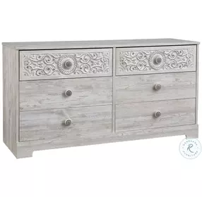 Paxberry Whitewash Large 6 Drawer Dresser