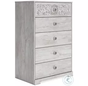 Paxberry Whitewash 5 Drawer Chest