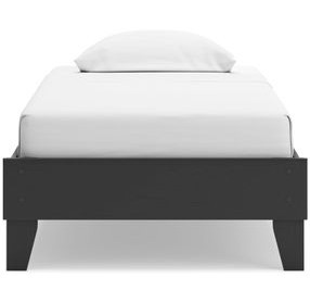 Socalle Matte Black Twin Platform Bed