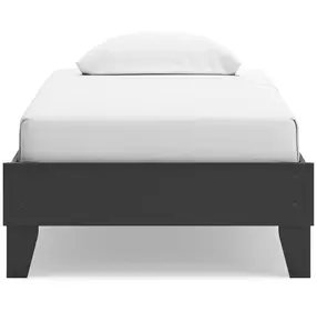 Socalle Matte Black Twin Platform Bed