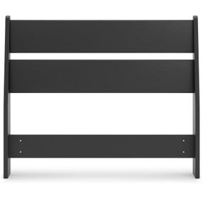 Socalle Matte Black Twin Panel Headboard