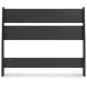 Socalle Matte Black Twin Panel Headboard