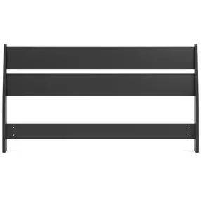 Socalle Matte Black Queen Panel Headboard