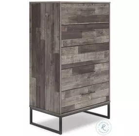 Neilsville Multi Gray Large 4 Drawer Chest