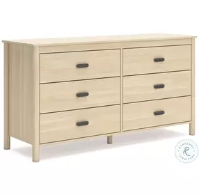 Cabinella Tan Six Drawer Dresser