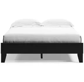 Finch Matte Black Queen Platform Bed
