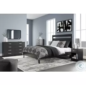 Finch Black Platform Bedroom Set