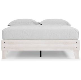 Shawburn Whitewash Queen Platform Bed