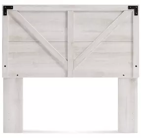 Shawburn Whitewash Full Crossbuck Panel Headboard