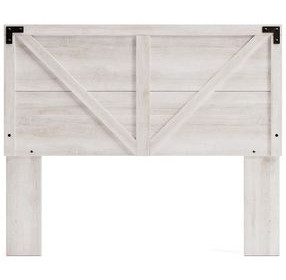 Shawburn Whitewash Queen Crossbuck Panel Headboard