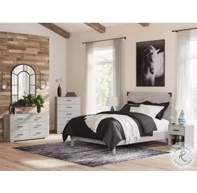 Shawburn Whitewash Platform Bedroom Set