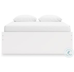 Onita White Queen Platform Bed with 1 Side Storage