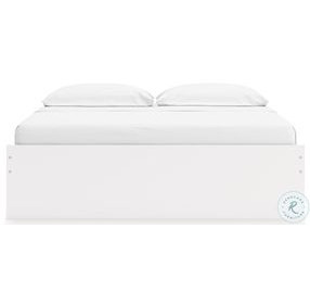 Onita White King Platform Bed with 2 Side Storage