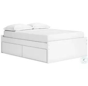 Onita White Full Platform Bed with 2 Side Storage
