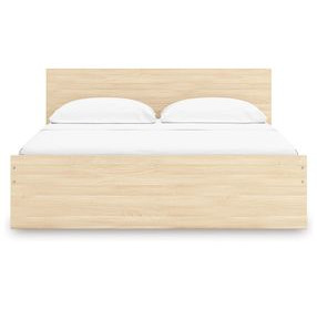Onita Natural King Panel Platform Storage Bed with 4 Drawers