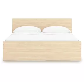Onita Natural King Panel Platform Storage Bed with 4 Drawers