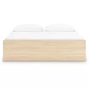Onita Natural King Platform Storage Bed with 2 Drawers