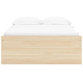 Onita Natural Full Platform Storage Bed with 2 Drawers