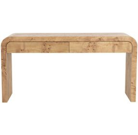 Rowena Natural Rectangular Console Table with 2 Drawers