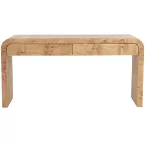 Rowindra Natural Rectangular Console Table with 2 Drawers