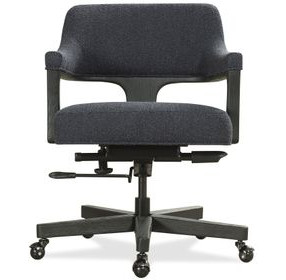 Briar Black Upholstered Executive Chair with Adjustable Height