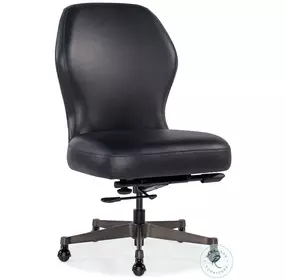 EC370-099 Bali Charcoal Leather Swivel Tilt Executive Chair