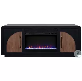 Eclipse Clove And Natural Walnut 65" Fireplace TV Stand
