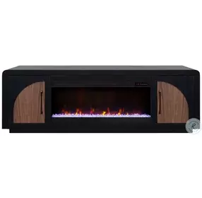 Eclipse Clove And Natural Walnut 82" Fireplace TV Stand