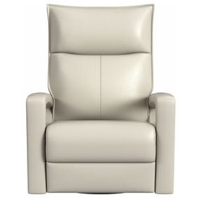 Barnard Del Mar Cream Leather Swivel Glider Power Recliner with USB Charging