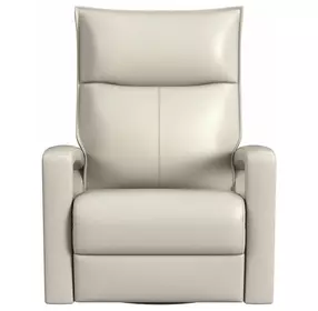 Barnard Del Mar Cream Leather Swivel Glider Power Recliner with USB Charging