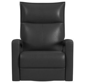 Barnard Del Mar Gray Leather Swivel Glider Power Recliner with USB Charging