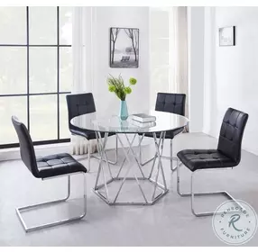 Escondido Chrome Dining Room Set