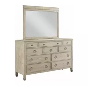 Clearview Oyster 10 Drawer Jupiter Bureau with Rectangular Mirror