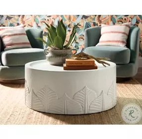 Mercantile White Plaster Amelia Round Occasional Table Set