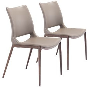 Ace Gray And Walnut Dining Chair Set Of 2