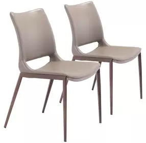 Ace Gray And Walnut Dining Chair Set Of 2
