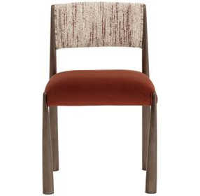 Baymont Meg Rust and Terri Nutmeg Upholstered Dining Chair Set of 2