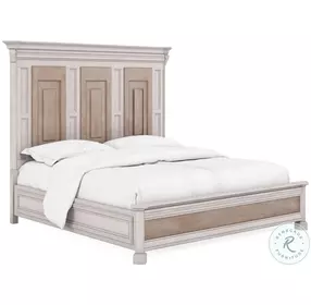 Alcove Belgian Ivory And Washed Maple California King Panel Bed