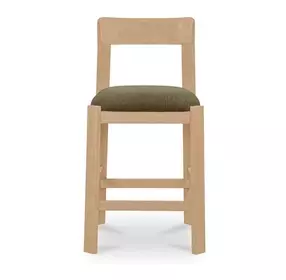 Oli Dark Green Upholstered Counter Height Stool