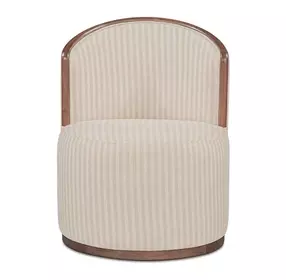 Rossi Beige Upholstered Swivel Dining Chair