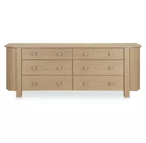 Loren Natural 6 Drawer Dresser