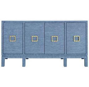 Effie Blue and Gold 4 Door Buffet